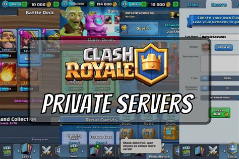 private clash royale servers